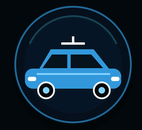 Black car operators icon